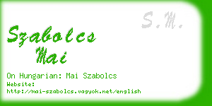 szabolcs mai business card